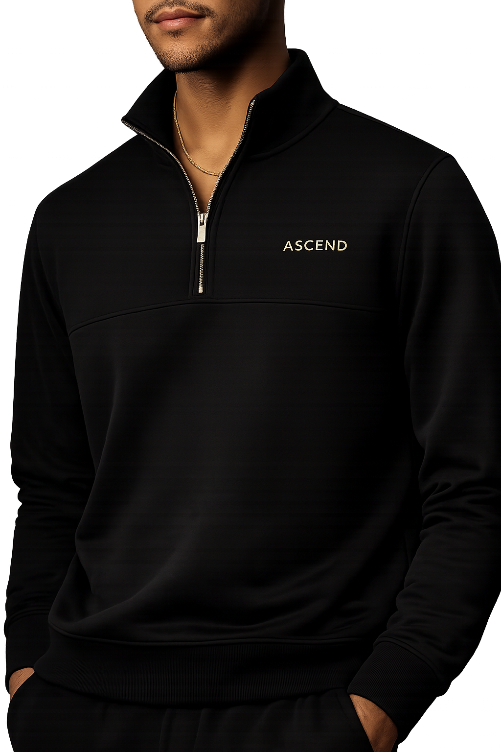 Ascend Deep-Black Quarter-Zip